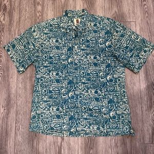 Tori Richard Pullover 3 Button Shirt Size M Aloha Hawaiian